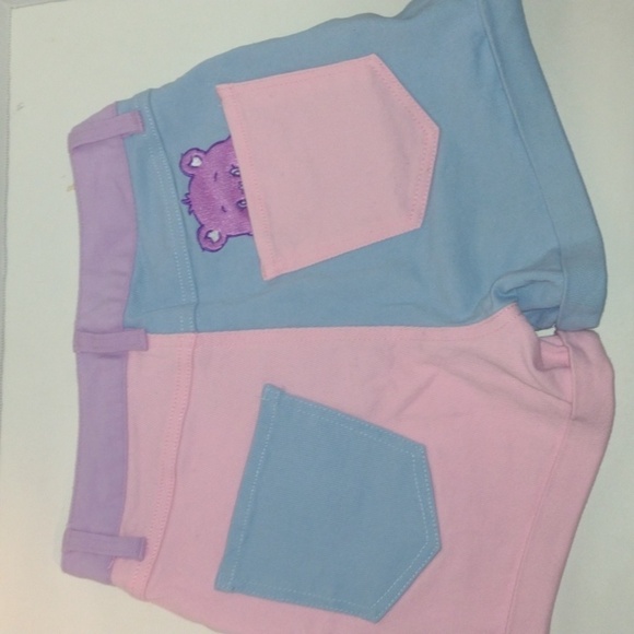 DOLLS kill care bears peekaboo block colored shorts size extra small - Picture 1 of 12